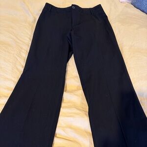 Banana Republic Black Wool Blend Pants Size 8 Contoured Fit Stretch Workwear
